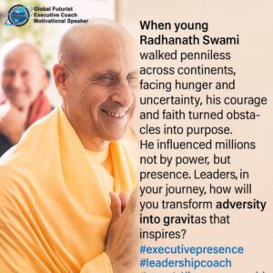 Radhanath Swami Demonstrated Executive Presence & Storytelling Skills of Leaders by Executive Presence Coach Anand Munshi