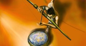 Arjun shooting arrow into fish's eyes Motivational Speaker in India Anand Munshi