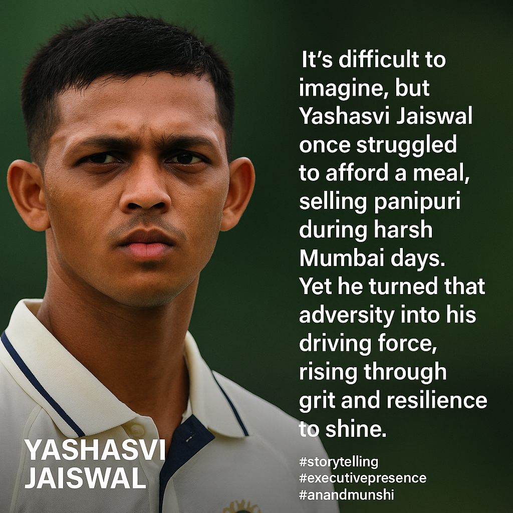 Yashasvi Jaiswal Demonstrated Executive Presence & Storytelling Skills of Leaders by Executive Presence Coach Anand Munshi