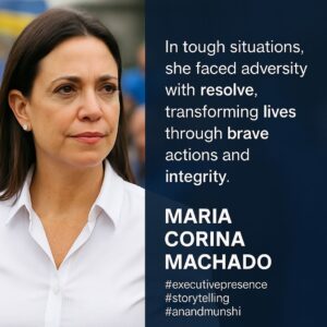 Maria Corina Machado Demonstrated Executive Presence & Storytelling Skills of Leaders by Executive Presence Coach Anand Munshi